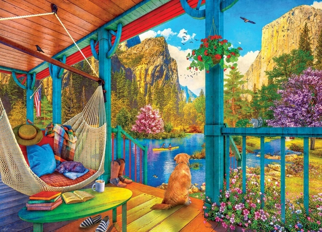 Eurographics Puzzle Hängematte mit Ausblick XL 500 Teile
