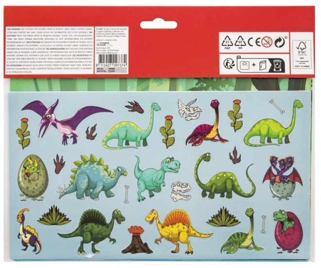 Kreativset mit Dinosaurier-Stickern