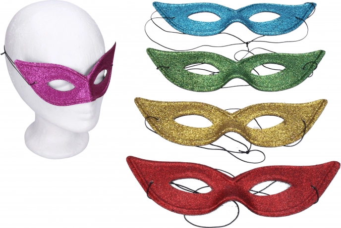 Karneval-Set Augenmaske – Farb-Mix
