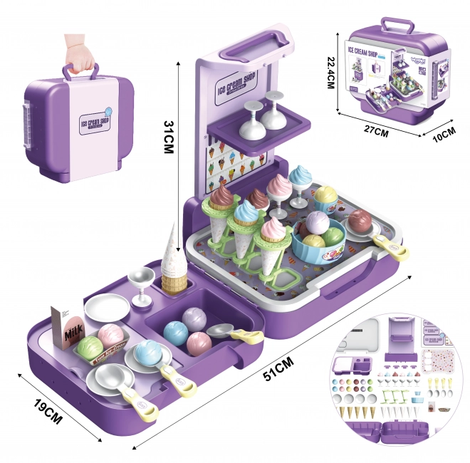 Küche mit Kugel-Eis 3in1 für Kinder 62 Stück