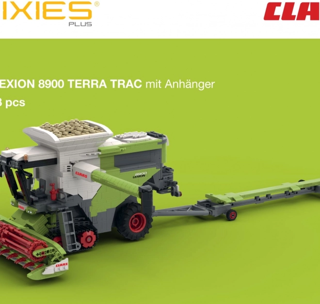 Bausteinset Brixies Plus Claas Lexion 8900 Terra Trac mit Anhänger