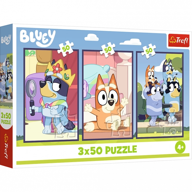 Puzzle 3x50 Familie Bluey