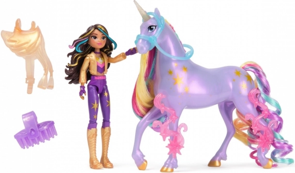 Set Figuren Einhorn Akademie Kleine Puppen Sophia/Gwiazda