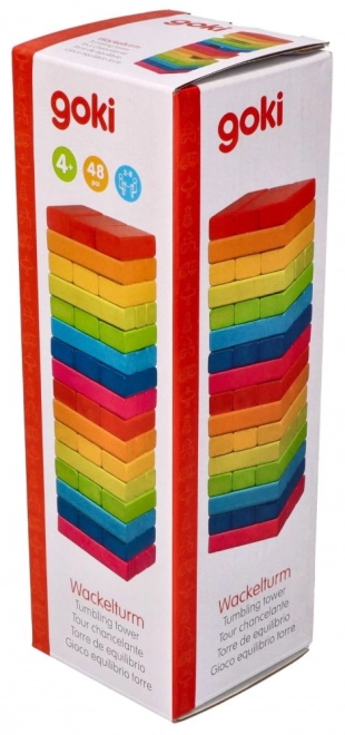 Goki Balancespiel Holz Turm Regenbogen Jenga