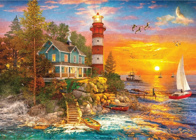 GIBSONS Puzzle Leuchtturm auf der Insel 500 Teile