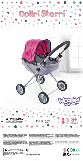 Woopie dreirädriger Puppenwagen Herz Rosa