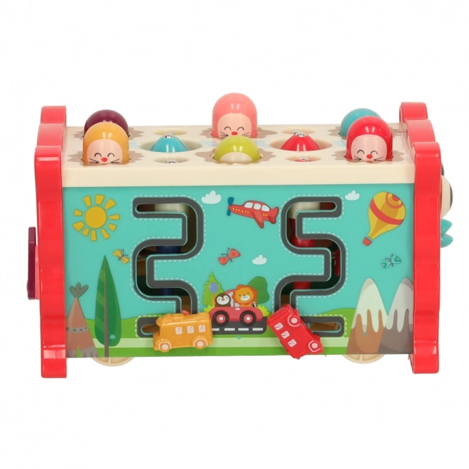 Sensorisches Spielzeug Hammerbank 8-in-1 für Kleinkinder Rosa