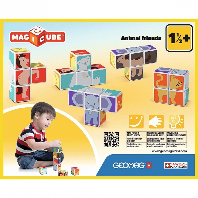 Magnetische Bausteine Magicube Lustige Tiere
