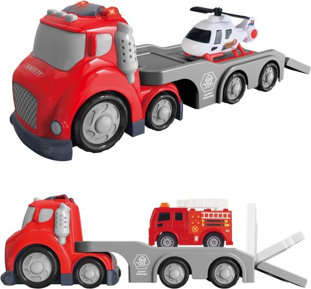Rotes Feuerwehrfahrzeug CITY TRUCK mit Licht- und Soundeffekten