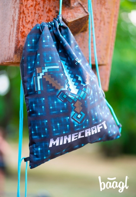 Minecraft Set mit blauer Axt und Schwert