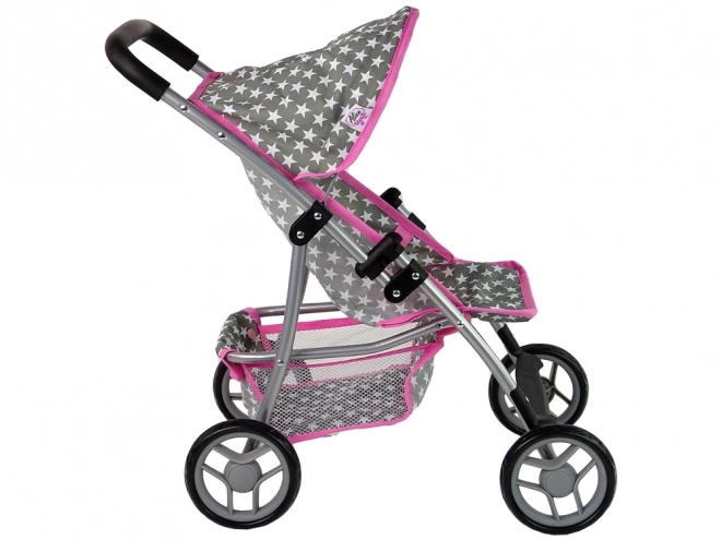 Puppenwagen Buggy Rosa Mit Sternen