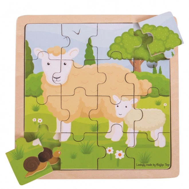 Bigjigs Toys Puzzle - Schaf mit Lamm