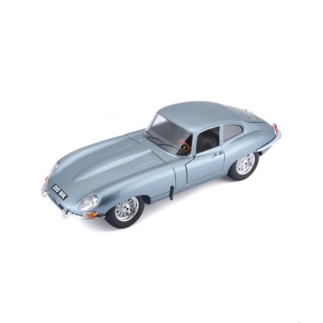 Bburago Jaguar E-Type Coupé Silber Blau Metallic Modell