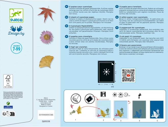 Satz lichtempfindliches Papier DJECO
