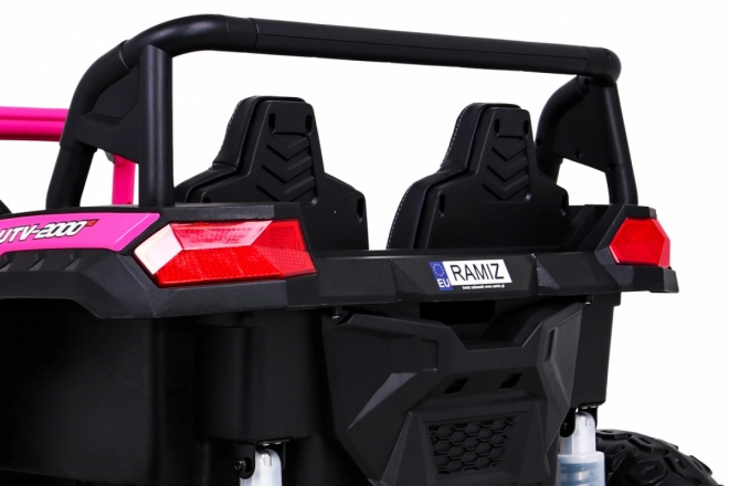 Buggy ATV Racing pro 2 Kinder + Antrieb 4x4 + Fernsteuerung + langsamer Start + MP3 LED – Rosa