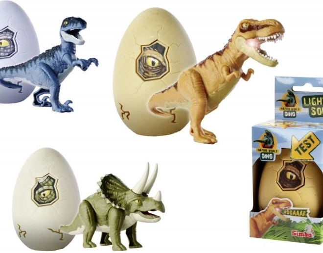 Leuchtende Dinosaurierfigur im Ei