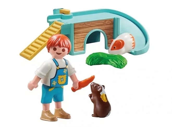 Playmobil Set Junge mit Meerschweinchen