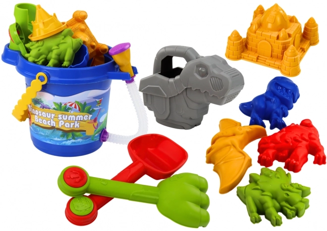 Sandspielzeug Set mit Eimer, Dusche und Dinosaurier-Formen