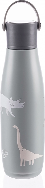 Thermosflasche für Getränke mit Halter 480 ml, Dino