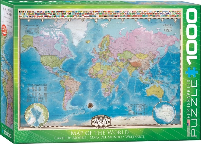 Weltkarten-Puzzle mit 1000 Teilen