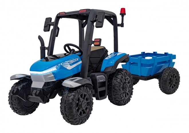 Kindertraktor mit blauem Anhänger