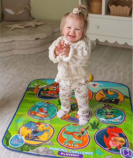 Interaktiver Tanz mit Dinosauriern