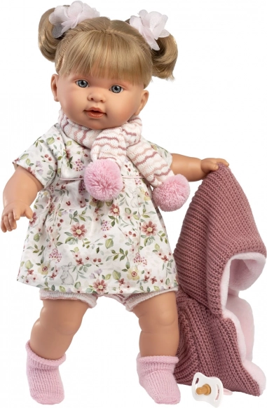 Realistische Puppe Llorens Alexandra mit Geräuschen, weicher Körper, 42 cm