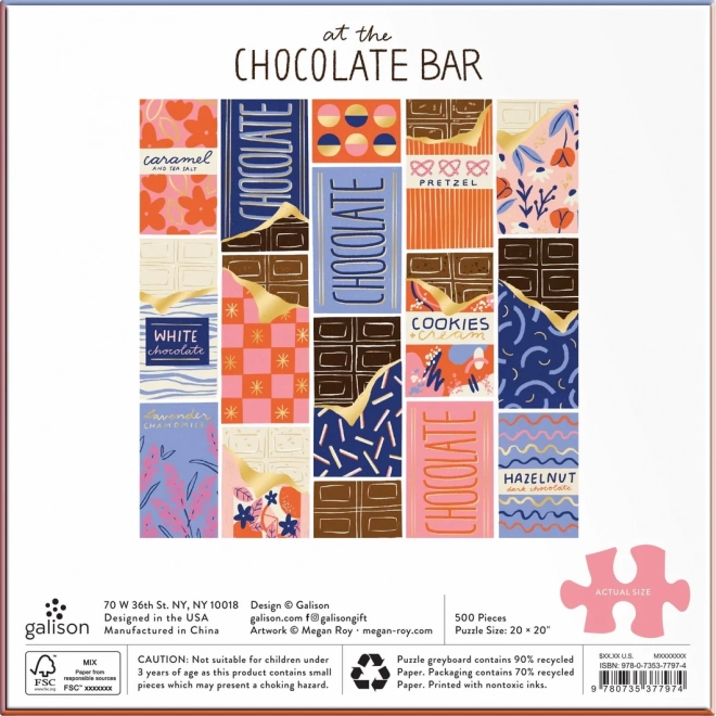 Galison Schokoladenbar Puzzle 500 Teile