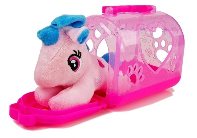 Kleines Einhorn mit Tragebox - Plüschspielzeug