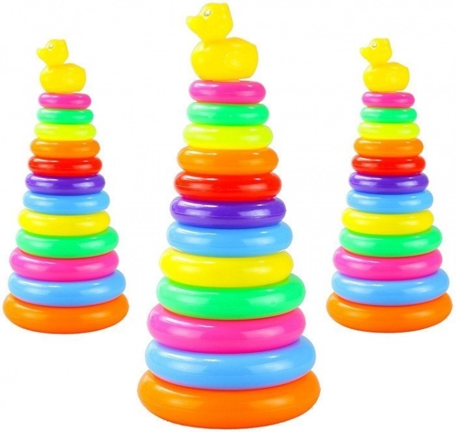 Farbige Stapelringe Pyramide 40cm