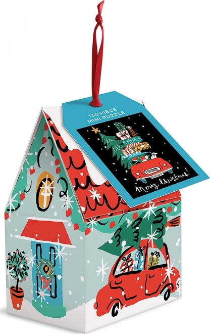 Galison Puzzle Weihnachtsauto 130 Teile