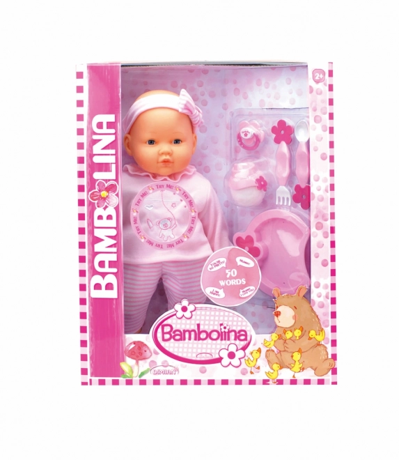 Bambolina sprechende Puppe 50 Wörter pink