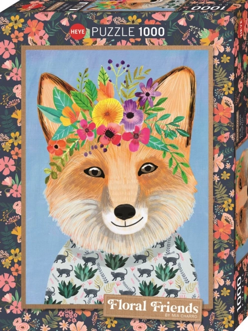 Heye Puzzle Floral Friends: Freundliche Fuchs 1000 Teile