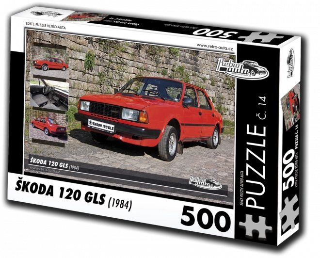Retro-Auto-Puzzle Škoda 120 GLS (1984) 500 Teile