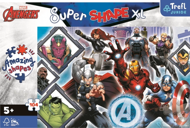 Puzzle Super Shape XL AVENGERS 104 Teile