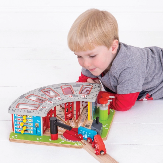 Bigjigs Rail Exklusives Depot für 5 Züge