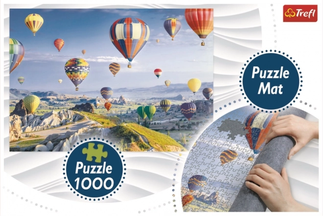 Puzzle Ballons über Kappadokien 1000 Teile + Puzzleunterlage