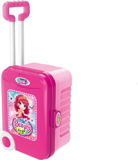 Koffer auf Rollen mit Teleskopgriff