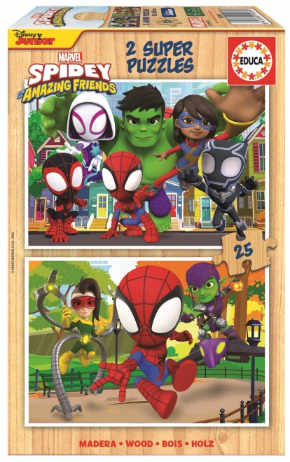 Holzpuzzle Spidey und seine fantastischen Freunde 2x25 Teile