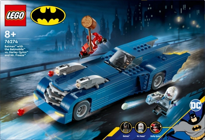 Batman und Batmobil gegen Harley Quinn und Mr. Freeze Spielset