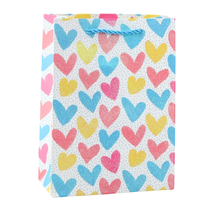 Geschenktasche mit bunten Mustern