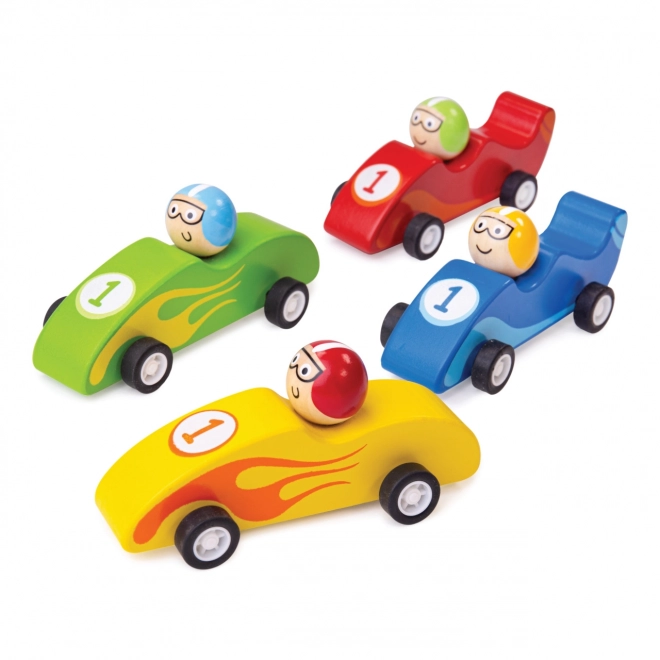 Bigjigs Toys Bunte Holz-Rennauto