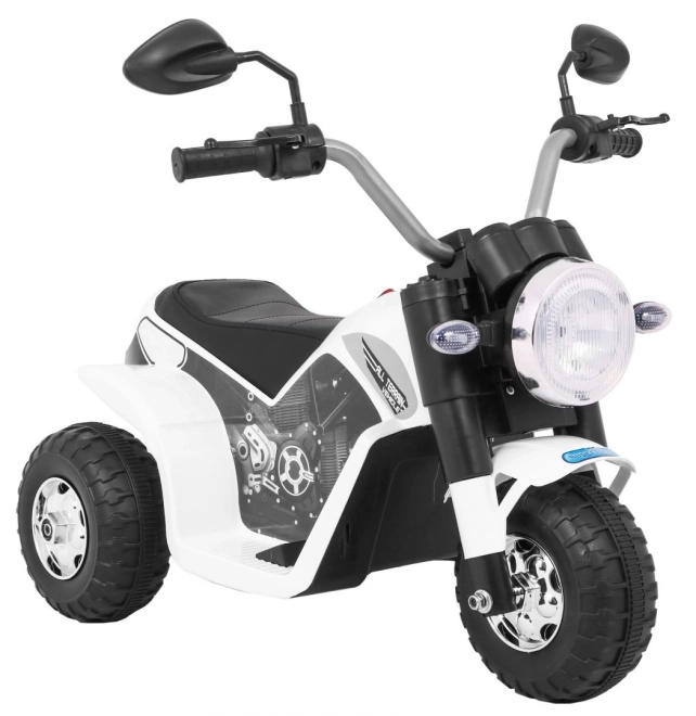 Kinder Elektro-Motorrad MiniBike Weiß mit LED-Lichtern und Sounds – weiß