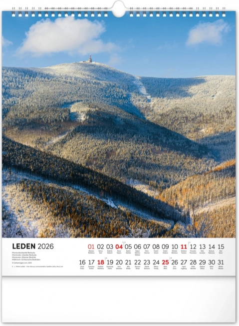 Wandkalender Spaziergänge durch die mährische Landschaft 2026