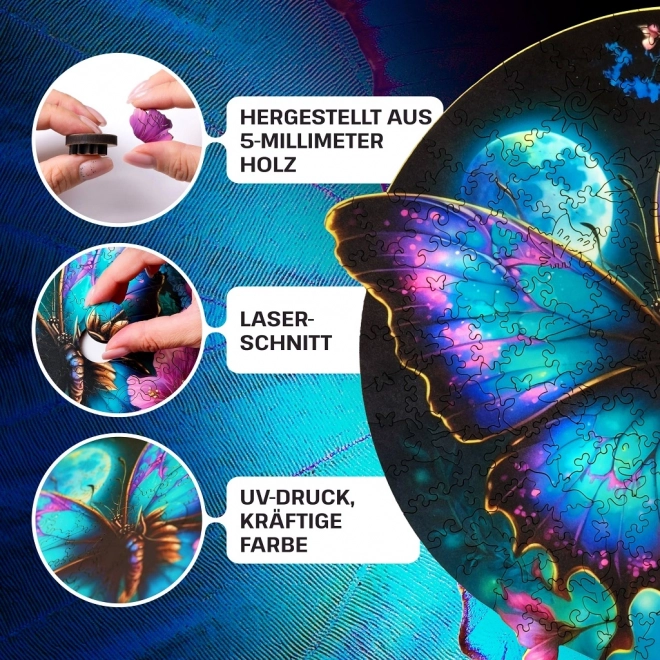 EscapeWelt Holzglühpuzzle Schmetterling 500 Teile