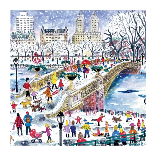 Quadratisches Puzzle Bow Bridge im Central Park 500 Teile