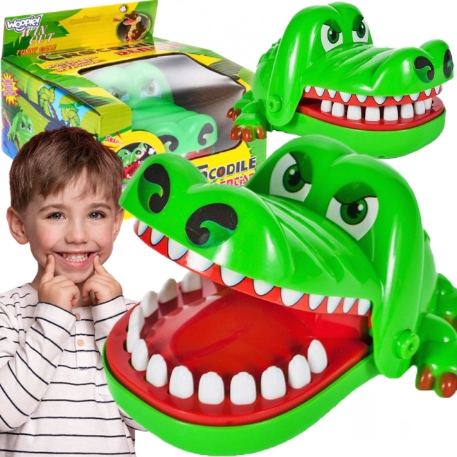 Spiel Beißer Krokodil Kranker Zahn beim Zahnarzt
