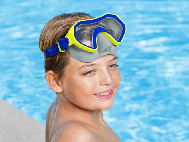 Farbenfrohe Schwimmmaske für Kinder ab 7 Jahren – Blau