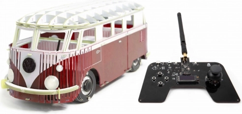 RC-Minivan rot – Modellbausatz Volkswagen Transporter T1 ohne Kleben