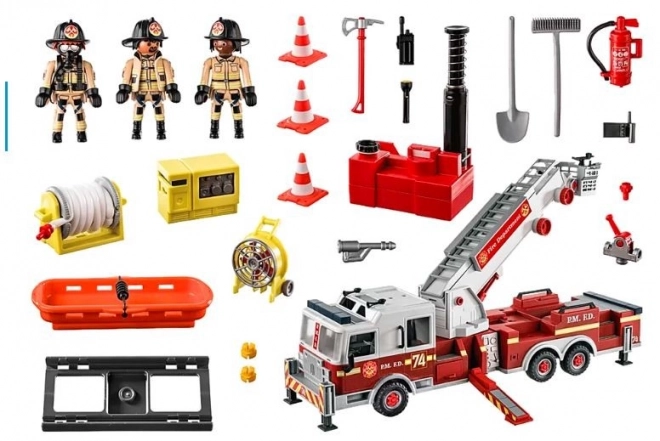 City Action Feuerwehrwagen US Tower Ladder Set